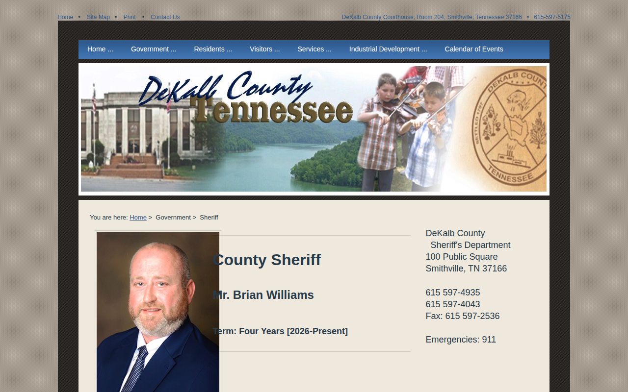 DeKalb County Sheriff contact page for recent arrest and roster inquiries