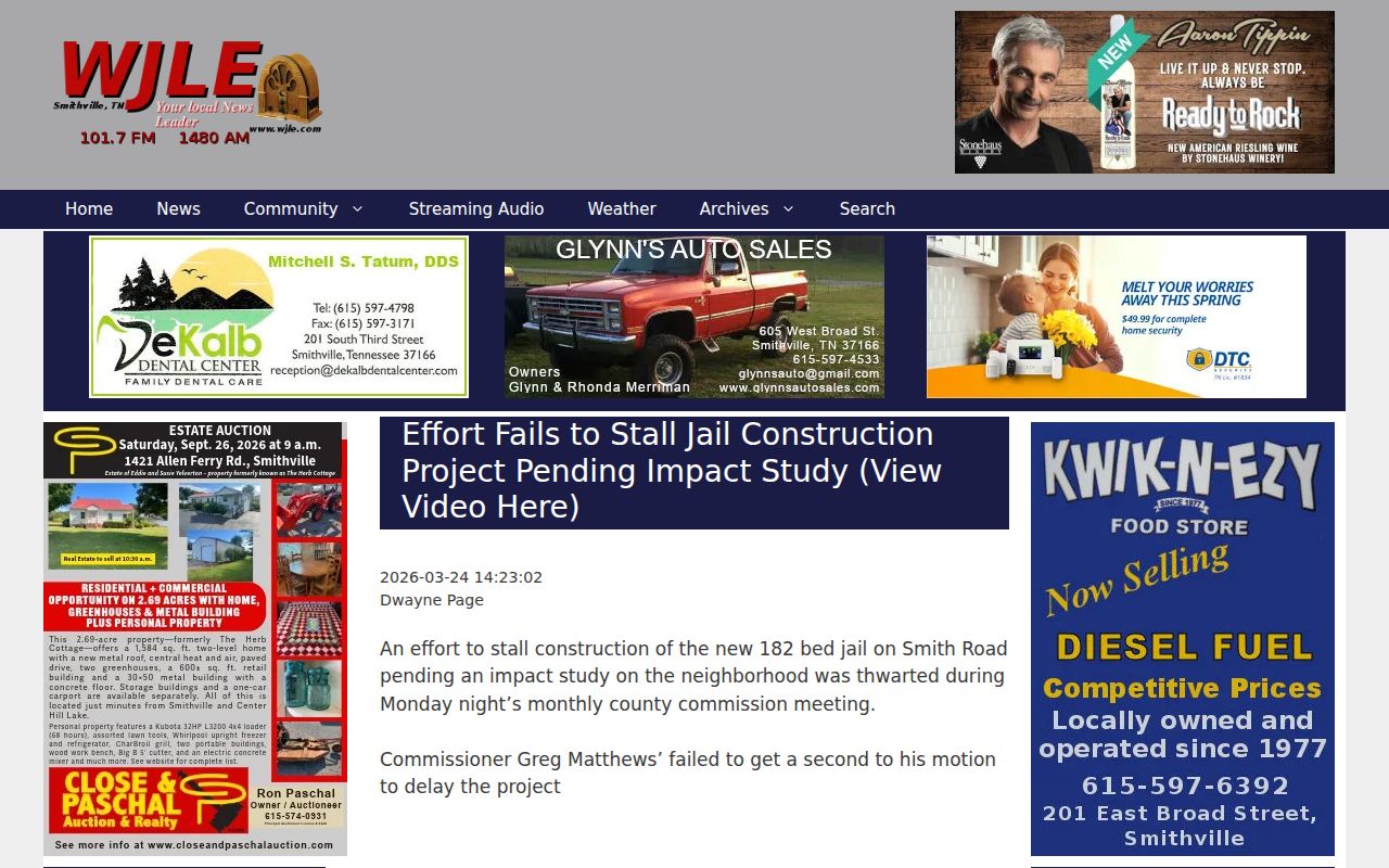 DeKalb County jail age and outside housing context for arrest reports